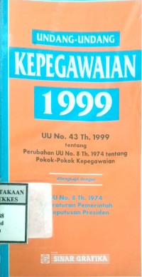 UNDANG-UNDANG KEPEGAWAIAN 1999