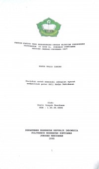 FAKTOR-FAKTOR YANG BERHUBUNGAN DENGAN KEJADIAN PERDARAHAN POST PARTUM DI RSUD DOKTER SOEDARSO PONTIANAK PERIODE JANUARI-DESEMBER 2007