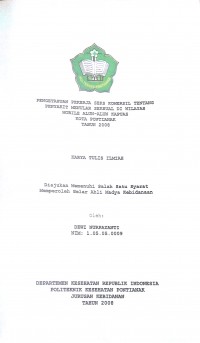 HUBUNGAN KADAR HEMOGLOBIN (Hb) DENGAN PRODUKTIVITAS KERJA PADA PEKERJA WANITA DI PERUSAHAAN KAYU LAPIS PT.RIMBA RAMIN B PONTIANAK