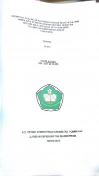 Hubungan dukungan keluarga dengan resiko kejadian Komplikasi Retinopati Diabetik pada pasien DM Tipe II di Wilayah Kerja UPT. Puskesmas Kecamatan Singkawang Barat tahun 2015. Aldino, Nandi
Singkawang : Poltekkes Kemenkes Pontianak, 2015. 60 hal