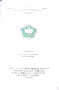 Hubungan Perilaku Keluarga Terhadap Penerapan Program PHBS Di RT 01 Dusun Pesak Desa Pawis Hilir Kecamatan Jelimpo Tahun 2017 / Agung Hendra Pajarah.-- Singkawang : Poltekkes Kemenkes Pontianak Jurusan Keperawatan, 2017.- 40 p