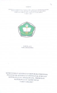 Hubungan Dukungan Kelurahan Dengan Pemanfaatan Posyandu Lansia Di Wilayah Kerja Puskesmas Simpang Empat Kecamatan Tangaran Tahun 2017 / Irwan.—Singkawang : Poltekkes Kemenkes Pontianak Jurusan Keperawatan, 2017.- 43 p