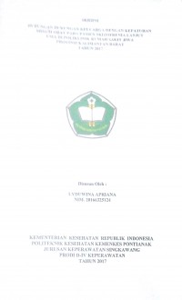 Hubungan Dukungan Keluarga Dengan Kepatuhan Minum Obat Pada Pasien Skizofrenia Lanjut Usia Di poliklinik Rumah Sakit Jiwa Provinsi Kalimantan Barat Tahun 2017 /Lyduwina Apriana .—Singkawang : Poltekkes Kemenkes Pontianak Jurusan Keperawatan, 2017.- 47 p