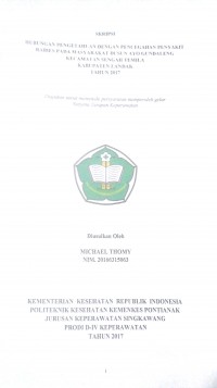 Hubungan Pengetahuan Dengan Pencegahan Penyakit Rabies Pada Masyarakat Dusun Ayo Gundaleng Kecamatan Sengah Temila Kabupaten Landak Tahun 2017 / Michael Thomy.—Singkawang : Poltekkes Kemenkes Pontianak Jurusan Keperawatan, 2017.- 46 p