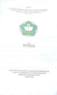 Pengaruh Pemberian ROM Aktif Terhadap Pemulihan Peristaltik Pasien Pasca Operasi Caesarea Di RSUD Dr. Abdul Aziz Singkawang tahun 2017 / Ririn Rizalina.—Singkawang : Poltekkes Kemenkes Pontianak Jurusan Keperawatan, 2017.- 53 p