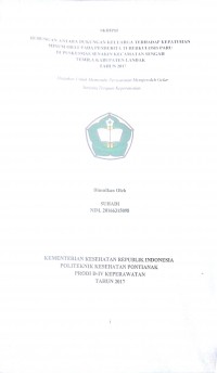 Hubungan Antara Dukungan Keluarga Terhadap Kepatuhan Minum Obat Penderita Tuberkulosis Paru Di Puskesmas Senakin Kecamatan Sengah Temila Kabupaten Landak Tahun 2017 /Suhadi.—Singkawang : Poltekkes Kemenkes Pontianak Jurusan Keperawatan, 2017.- 36 p