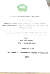 KAJIAN BIONOMIK VEKTOR DEMAM BERDARAH DENGUE (DBD) DI KECAMATAN TOHO KABUPATEN PONTIANAK TAHUN 2010