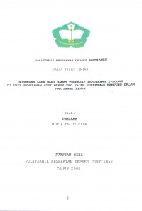 HUBUNGAN LAMA HARI RAWAT INAP TERHADAP PERUBAHAN Z-SCORE DI UNIT PEMULIHAN GIZI BURUK TFC FAJAR PUSKESMAS KAMPUNG DALAM PONTIANAK TIMUR