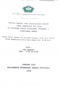 FAKTOR-FAKTOR YANG BERHUBUNGAN DENGAN PEMAPARAN Pb PADA URINE PETUGAS SPBU DI KOTA SINGKAWANG TAHUN 2010