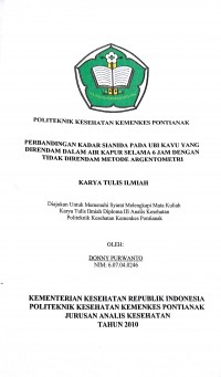 PENGARUH PEMBERIAN JUS TOMAT (LIKOPEN) TERHADAP PERUBAHAN KADAR KOLESTEROL TOTAL (STUDI KASUS PADA PASIEN RAWAT INAP PENDERITA DIABETES MELLITUS TIPE 2 DENGAN DISLIPIDEMIA DI RSUD Dr. SOEDARSO PONTIANAK)