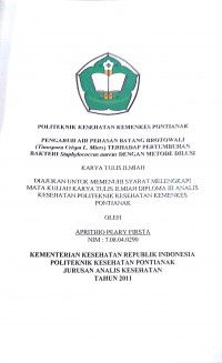 HUBUNGAN FAKTOR LINGKUNGAN HUNIAN DAN PERILAKU KEBERSIHAN PERORANGAN DENGAN KEJADIAN PENYAKIT KULIT PADA NARAPPIDANA DI LEMBAGA PEMASYARAKATAN KLAS II B SINGKAWANG