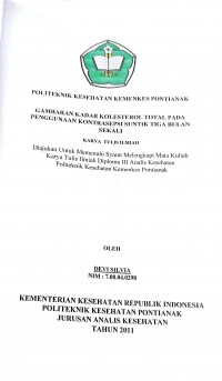 GAMBARAN KADAR KOLESTEROL TOTAL PADA PENGGUNAAN KONTRASEPSI SUNTIK TIGA BULAN SEKALI