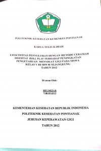 STUDI KEBERADAAN TELUR CACING PADA KOTORAN KUKU DAN HYGIENE SISWA SD DI PONTIANAK UTARA