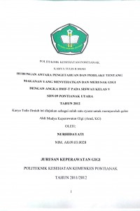 HUBUNGAN PENGGUNAAN SUMBER AIR DENGAN KEJADIAN PENYAKIT KULIT INFEKSI DI WILAYAH KERJA PUSKESMAS SUNGAI DURIAN KECAMATAN SUNGAI RAYA KABUPATEN KUBU RAYA TAHUN 2013