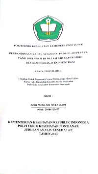 HUBUNGAN FACTOR LINGKUNGAN FISIK RUMAH DENGAN KEJADIAN ISPA PADA BALITA DI WILAYAH KERJA PUSKESMAS PERUMNAS DI KOTA PONTIANAK TAHUN 2013