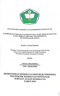 STUDI ANALISIS PENGELOLAAN SAMPAH DI TEMPAT PEMBUANGAN AKHIR SAMPAH BATU LAYANG KOTA PONTIANAK TAHUN 2014