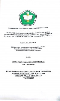 PERBANDINGAN KADAR BESI PADA KANGKUNG YANG DITANAM DI PERKEBUNAN DAN KANGKUNG YANG TUMBUH DI SEKITAR TEMPAT PEMBUANGAN AKHIR SIANTAN HULU