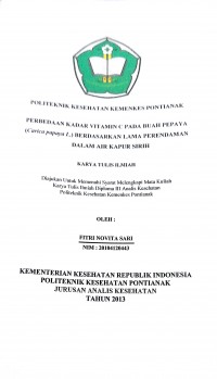 HUBUNGAN ANTARA PENGETAHUAN, SIKAP DAN PERILAKU PENJAMAH MAKANAN TERHADAP KEADAAN HYGIENE SANITASI MAKANAN PADA PENJUAL PECEL LELE DI WILAYAH KECAMATAN PONTIANAK SELATAN TAHUN 2014