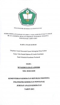 HUBUNGAN BERAT BADAN LAHIR (BBL) DENGAN STATUS GIZI PADA SAAT DILAKUKAN PENELITIAN DI DESA SUI BUNDUNG LAUT KECAMATAN SUI KUNYIT KEBUPATEN PONTIANAK