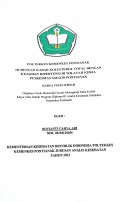 Pengetahuan, sikap, dan partisipasi masyarakat dalam melakukan pemilihan sampah plastik di Kota Pontianak tahun 2014. Hadawi
Pontianak : Poltekkes Kemenkes Pontianak, 2015. 53 Hal