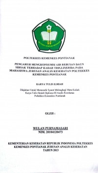 HUBUNGAN POLA MAKAN DAN PERAN SERTA ORANG TUA DENGAN KEJADIAN KARIES GIGI SUSU PADA ANAK UMUR 3-5 TAHUN DI RS ST.ANTONIUS PONTIANAK  TAHUN 2013