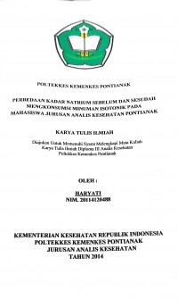 Hubungan antara pengetahuan dan kepatuhan mengkonsumsi tablet besi (Fe) terhadap kejadian anemia pada ibu hamil di Wilayah Kerja Puskesmas Purnama Pontianak Selatan.