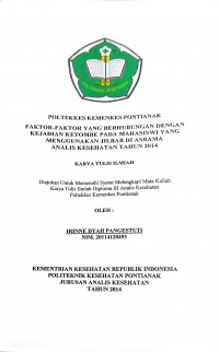 Hubungan penampilan makanan, citarasa makanan dan variasi menu terhadap daya terima makanan mahasiswa di Asrama Akademi Kebidanan Aisyiyah Pontianak