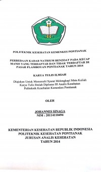 Hubungan antara pengetahuan kader dan sikap kader terhadap peran kader Posyandu Lansia di wilayah Kerja UPK Puskesmas Purnama Kecamatan Pontianak Selatan.