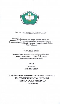 Pelaksanaan Sistem Manajemen Keselamatan Dan Kesehatan Kerja (SMK3) Di PTPN XIII (Persero) Kecamatan Parindu Kabupaten Sanggau / Feliks Suhendri.-- Pontianak : PoltekkesKemenkes Pontianak JurusanKesehatanLingkungan, 2016.- 46 p