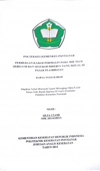 Faktor Sanitasi lingkungan Yang Berhubungan Dengan Kejadian Diare Pada Balita Di Wilayah Kerja Puskesmas Sungai Durian Kabupaten Kubu Raya 2016  Franciskus Thomas Aris/.-- Pontianak : PoltekkesKemenkes Pontianak JurusanKesehatanLingkungan, 2016.- 54 p