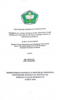 Gambaran Pengelolaan Makanan Dan Minuman Pada Instalasi Gizi Di Rumah Sakit Umum Daerah Dr. Rubini Kabupaten Mempawah 2016 / Imas Maulia.-- Pontianak : PoltekkesKemenkes Pontianak JurusanKesehatanLingkungan, 2016.- 62 p