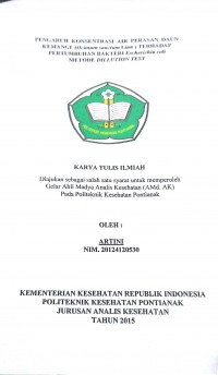 GAMBARAN ANGKA DMF-T PADA SISWA-SISWI KELAS VII YANG MENGGUNAKAN AIR SUMUR UNTUK MINUM DI SMPN 03 SELUAS KABUPATEN BENGKAYANG TAHUN 2014.