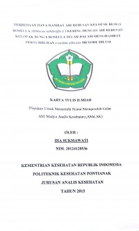 Faktor-faktor Yang Mempengaruhi Pemberian Makanan Pendamping ASI (MP-ASI) Pada Usia Dini Di Wilayah Kerja Puskesmas Pusat Damai Kecamatan Parindu Kabupaten Sanggau / Lenni Fitrisia Sinaga.--  Pontianak : Politeknik Kesehatan Kemenkes Pontianak Jurusan Gizi, 2015.- 53 Hal