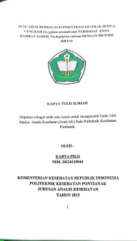 Hubungan Pengetahuan Dan Sikap Pedagang Minuman Cendol Dengan Penggunaan Pemanis Buatan Sakarin Dan Siklamat Di Kecamatan Pontianak Utara 2016 / Yana Nursiana.-- Pontianak : PoltekkesKemenkes Pontianak JurusanKesehatanLingkungan, 2016.- 50 p