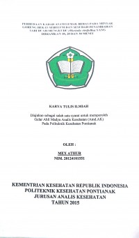 Minat Orang Tua Dan Guru Terhadap Program Pelayanan Asuhan Kesehatan Gigi Dan Mulut Di Sekolah Dasar Negeri 20 Kecamatan Delta Pawan Kabupaten Ketapang Tahun 2015 / Guntur Gunawan.-- Pontianak : Poltekkes Kemenkes Pontianak Jurusan Keperawatan Gigi, 2015.- 43 p