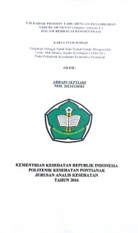 Gambaran Tingkat Ekonomi Masyarakat Dan Kepemilikan Jamban Sehat Di Wilayah Kerja Puskesmas Siantan Hilir Pontianak 2017 / Puspitasari, Villa Delvia Inggita.-- Pontianak : PoltekkesKemenkes Pontianak JurusanKesehatanLingkungan, 2017.- 42 p