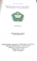 Daya Hambat Perasan Daun Kembang Sepatu (Hibiscus rosa-sinensis. L) Terhadap Pertumbuhan Bakteri Staphylococcus aureus Metode Difusi / Putra, Jovi Mandala.-- Pontianak : PoltekkesKemenkes Pontianak JurusanAnalis Kesehatan, 2017.- 39 p