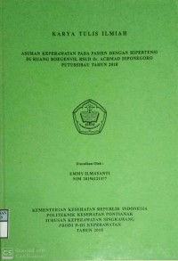 Asuhan Keperawatan Pada Pasien Dengan Hipertensi Di Puskesmas Kampung Bali Kota Pontianak Tahun 2018