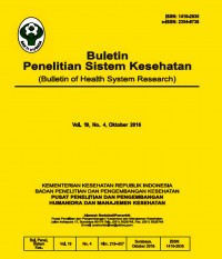 BULETIN PENELITIAN SISTEM KESEHATAN ( BULLETIN OF HEALTH SYSTEM RESEARCH )