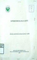 EPIDEMIOLOGI GIGI : Sekolah Pengatur Perawat Gigi