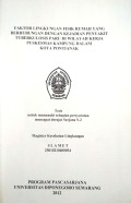 FAKTOR LINGKUNGAN FISIK RUMAH YANG BERHUBUNGAN DENGAN KEJADIAN PENYAKIT TUBERKULOSIS PARU DI WILAYAH KERJA PUSKESMAS KAMPUNG DALAM KOTA PONTIANAK