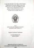 FAKTOR RESIKO PAPARAN PESTISIDA TERHADAP KADAR ARSEN DALAM URINE PETANI PENYEMPROT PADA PERTANIAN HOLTIKUTURA DI KECAMATAN RASAU JAYA KABUPATEN KUBU RAYA