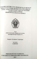 FAKTOR-FAKTOR YANG BERHUBUNGAN DENGAN KERACUNAN MERKURI (Hg) PADA PENAMBANG EMAS TANPA IZIN DI KECAMATAN MANDOR KABUPATEN LANDAK PROPINSI KALIMANTAN BARAT