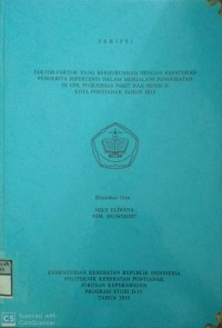 Faktor-Faktor Yang Berhubungan Dengan Kepatuhan Penderita Hipertensi Dalam menjalani Pengobatan Di UPK Puskesmas Parit Haji Husin II Kota Pontianak Tahun 2018