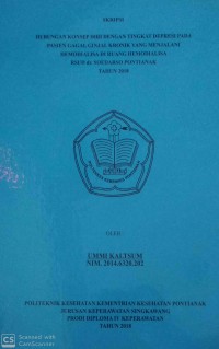 HUBUNGAN KONSEP DIRI DENGAN TINGKAT DEPRESI PADA PASIEN GAGAL GINJAL KRONIK YANG MENJALANI HEMODIALISA DI RUANG HEMODIALISA RSUD dr. SOEDARSO PONTIANAK TAHUN 2018