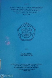 HUBUNGAN PENGETAHUAN TENTANG PROSEDUR OPERASI DENGAN KECEMASAN PASIEN PRE OPERASI BENIGNA PROSTAT HIPERPLASIA ( BPH) DI RUANG BEDAH RSUD dr. ABDUL AZIZ SINGKAWANG TAHUN 2018