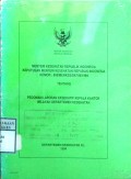 KEPUTUSAN MENTERI KESEHATAN REPUBLIK INDONESIA NOMOR : 806/MENKES/SK/VIII/1994 TENTANG PEDOMAN LAPORAN EKSEKUTIF KEPALA KANTOR WILAYAH DEPARTEMEN KESEHATAN