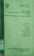 MATA AJARAN SANITASI MAKANAN DAN MINUMAN PADA INSTITUSI PENDIDIKAN TENAGA SANITASI