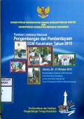 PANDUAN LOKAKARYA NASIONAL PENGEMBANGAN DAN PEMBERDAYAAN SDM KESEHATAN TAHUN 2013