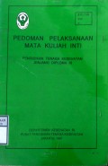 PEDOMAN PELAKSANAAN MATA KULIAH INTI : Pendidikan Tenaga Kesehatan Jenjang Diploma III